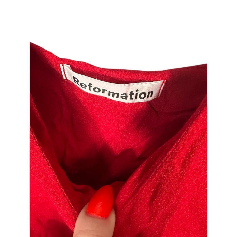 Reformation Marlowe Mini Dress Red Slip Dress Size Small - Picture 7 of 7